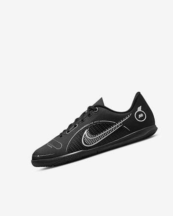 Black / Grey / Metal Silver Nike Jr. Mercurial Vapor 14 Club IC Boys' Soccer Shoes | CA_4907