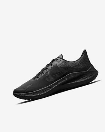 Black / Grey Nike Winflo 8 Men's Running Shoes | CA_5404