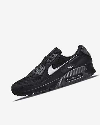 Black / Grey / White Nike Air Max 90 Men's Casual Shoes | CA_4691