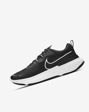 Black / Grey / White Nike React Miler 2 Men's Running Shoes | CA_5398