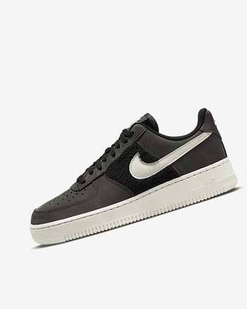 Black / Light Beige Nike Air Force 1 Women's Sneakers | CA_4580