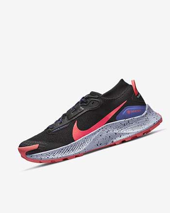 Black / Light Mango / Red Nike Pegasus Trail 3 GORE-TEX Waterproof Women's Trail Running Shoes | CA_5044