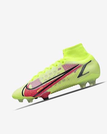 Black / Light Red Nike Mercurial Superfly 8 Elite FG Women's Soccer Cleats | CA_2867