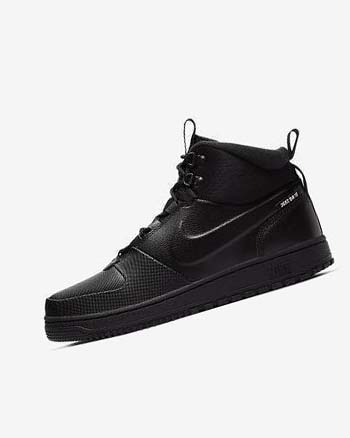 Black / Metal Blue Grey / Black Nike Path Winter Men's Sneakers | CA_2353