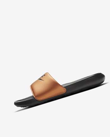 Black / Metal Copper / Black Nike Victori One Women's Slides | CA_3260