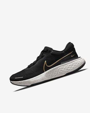 Black / Metal Gold Nike ZoomX Invincible Run Flyknit Men's Running Shoes | CA_2766