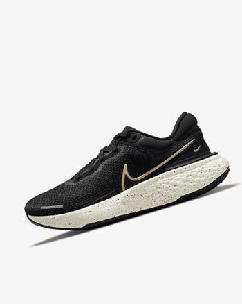 Black / Metal Gold Nike ZoomX Invincible Run Flyknit Women's Running Shoes | CA_4553