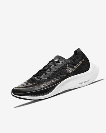 Black / Metal Gold / White Nike ZoomX Vaporfly Next% 2 Women's Running Shoes | CA_4874