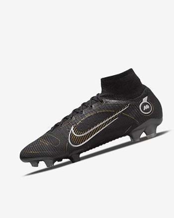 Black / Metal Silver / Grey / Metal Gold Nike Mercurial Superfly 8 Elite FG Men's Soccer Cleats | CA_2307