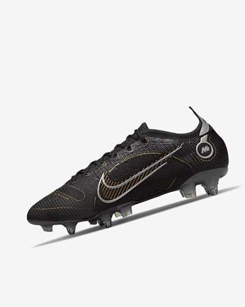 Black / Metal Silver / Grey / Metal Gold Nike Mercurial Vapor 14 Elite SG-PRO Anti-Clog Traction Women's Soccer Cleats | CA_4690