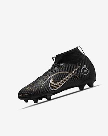 Black / Metal Silver / Grey / Metal Gold Nike Jr. Mercurial Superfly 8 Academy MG Girls' Soccer Cleats | CA_5079