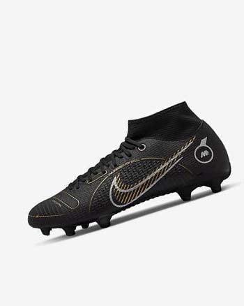 Black / Metal Silver / Grey / Metal Gold Nike Mercurial Superfly 8 Academy MG Men's Soccer Cleats | CA_5342
