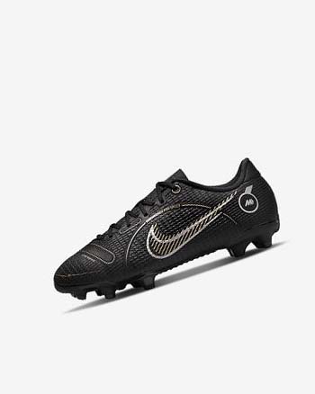 Black / Metal Silver / Grey / Metal Gold Nike Jr. Mercurial Vapor 14 Academy MG Girls' Soccer Cleats | CA_5353