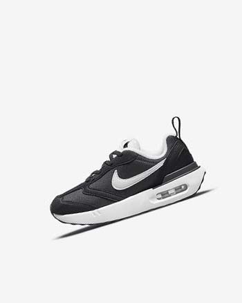 Black / Metal Silver / Orange / White Nike Air Max Dawn Boys' Sneakers | CA_2688