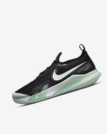Black / Mint / White Nike Court React Vapor NXT Men's Tennis Shoes | CA_4635