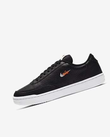 Black / Orange / White Nike Court Vintage Premium Women's Sneakers | CA_5420