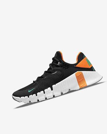 Black / Orange / White / Turquoise Nike Free Metcon 4 Women's Training Shoes | CA_4875