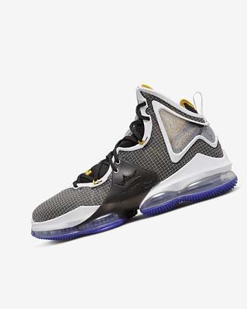 Black / Purple / White / Gold Nike LeBron 19 Women's Basketball Shoes | CA_2742