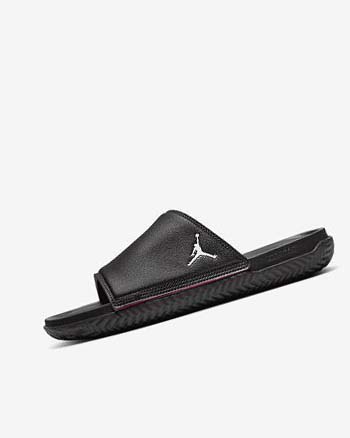 Black / Red Nike Jordan Play Men's Slides | CA_3099