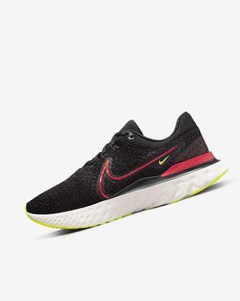 Black / Red / Red Nike React Infinity Run Flyknit 3 Men's Running Shoes | CA_4764