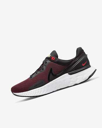 Black / Red / White Nike React Miler 3 Men's Running Shoes | CA_3179