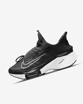Black / White / Black / White Nike Air Zoom Tempo NEXT% FlyEase Women's Running Shoes | CA_4801