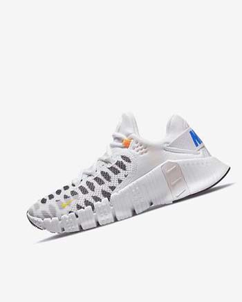Black / White / Blue / Yellow Nike Free Metcon 4 Women's Training Shoes | CA_5507