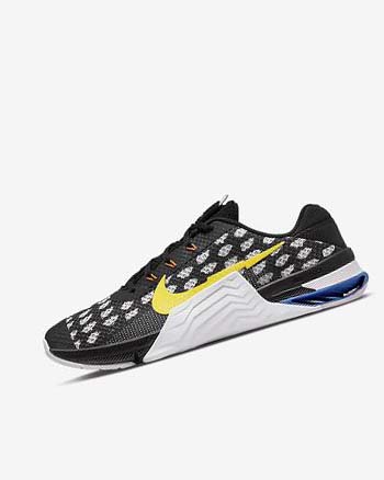 Black / White / Blue / Yellow Nike Metcon 7 Women's Training Shoes | CA_4713