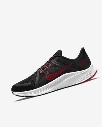 Black / White / Dark Grey / Red Nike Quest 4 Men's Running Shoes | CA_2458