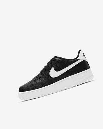 Black / White Nike Air Force 1 Girls' Sneakers | CA_1175