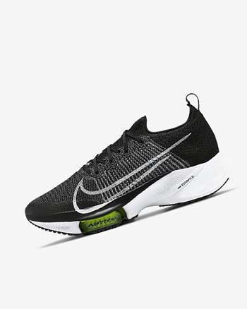 Black / White Nike Air Zoom Tempo NEXT% Men's Running Shoes | CA_2267