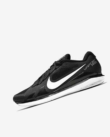 Black / White Nike Court Air Zoom Vapor Pro Men's Tennis Shoes | CA_5188