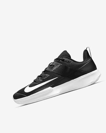 Black / White Nike Court Vapor Lite Men's Tennis Shoes | CA_5190