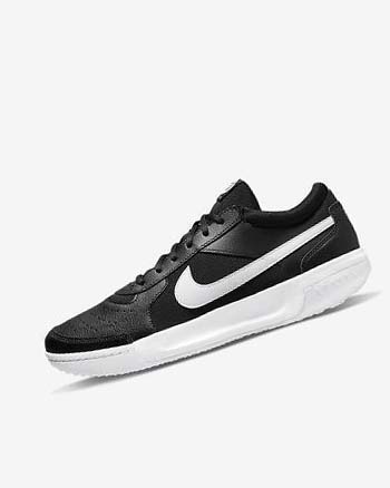 Black / White Nike Court Zoom Lite 3 Men's Tennis Shoes | CA_3027