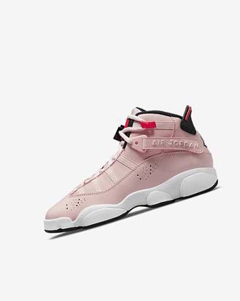 Black / White Nike Jordan 6 Rings Boys' Basketball Shoes | CA_2420