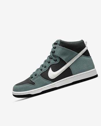 Black / White Nike SB Dunk High Pro Men's Skate Shoes | CA_2693