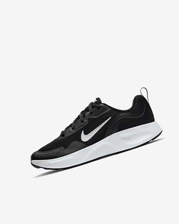 Black / White Nike Wearallday Boys' Sneakers | CA_1108