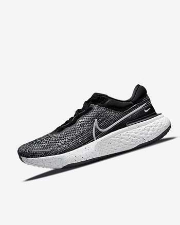 Black / White Nike ZoomX Invincible Run Flyknit Men's Running Shoes | CA_2290