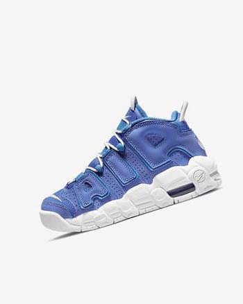 Blue / Blue / White Nike Air More Uptempo Girls' Sneakers | CA_2434
