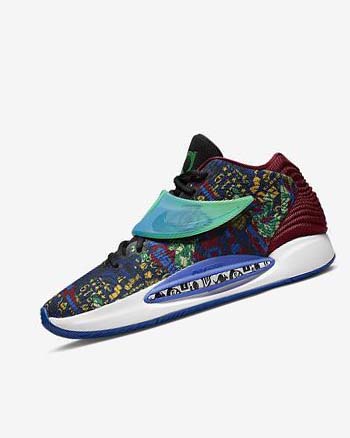 Blue / Deep Royal Blue / Light Green Nike KD14 NRG Men's Basketball Shoes | CA_5164