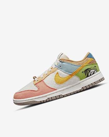 Blue / Gold Nike Dunk Low SE Women's Sneakers | CA_5038