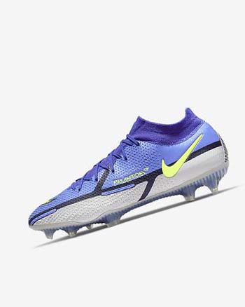 Blue / Grey / Blue Nike Phantom GT2 Dynamic Fit Elite FG Women's Soccer Cleats | CA_5296