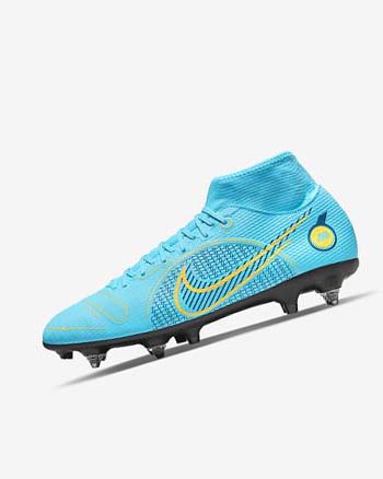 Blue / Orange Nike Mercurial Superfly 8 Academy SG-PRO Anti-Clog Traction Women's Soccer Cleats | CA_5346