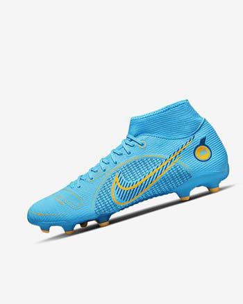 Blue / Orange Nike Mercurial Superfly 8 Academy MG Women's Soccer Cleats | CA_5452