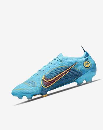 Blue / Orange Nike Mercurial Vapor 14 Elite FG Men's Soccer Cleats | CA_2543