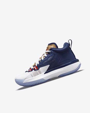 Blue / White / Metal Gold / Red Nike Zion 1 Boys' Basketball Shoes | CA_1178