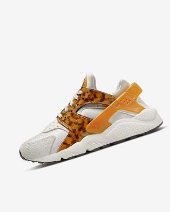 Brown / Light Beige / Deep Yellow Nike Air Huarache Women's Sneakers | CA_5584