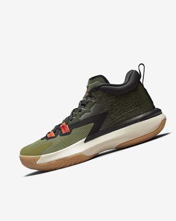 Dark Grey Green / Black Nike Zion 1 Boys' Basketball Shoes | CA_5434