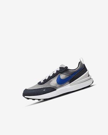 Dark Obsidian / Black / Royal Nike Waffle One Girls' Sneakers | CA_5047