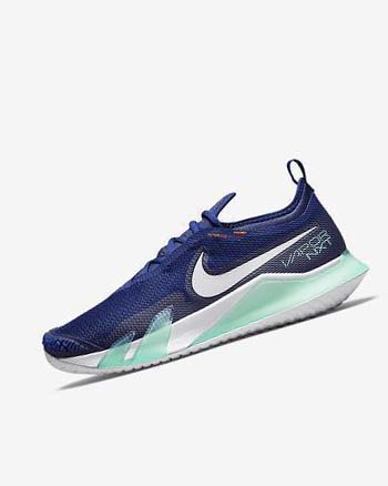 Deep Royal Blue / Turquoise / Orange / White Nike Court React Vapor NXT Men's Tennis Shoes | CA_2925